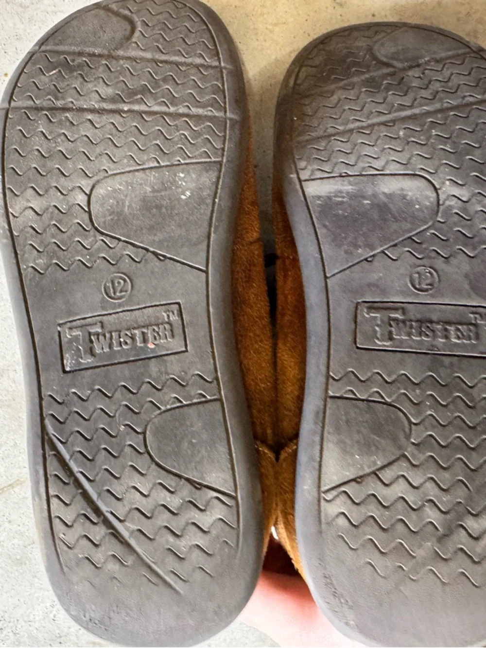 Twisted X Kids Tan and Brown Woven Moccasin Shoes
